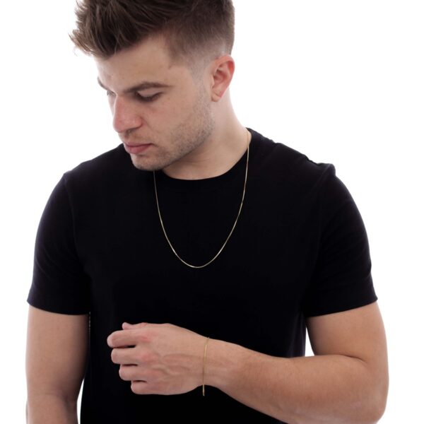 Correntinha Masculina Banhado a Ouro 18k - Imagem 5