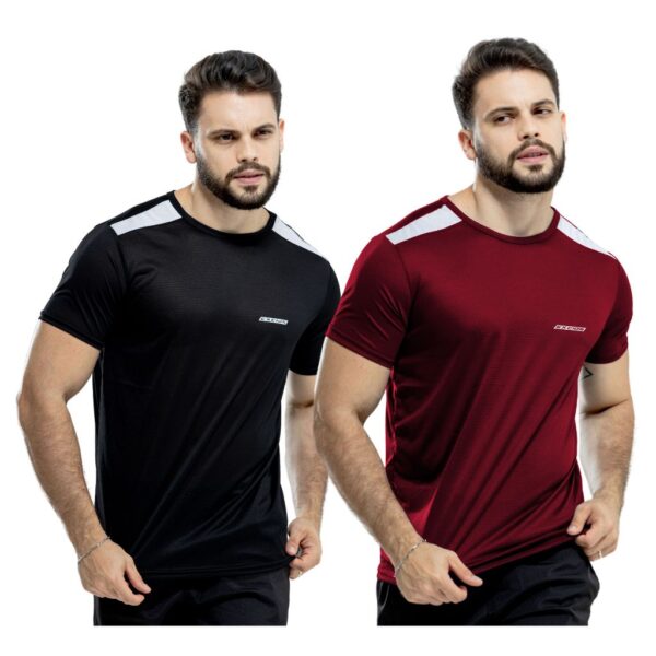 Kit 2 Camisas Dry Fit Academia Camiseta Musculação Treino Masculina