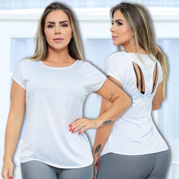 Blusa Dry Fit Feminina Moda Fitness - Imagem 3