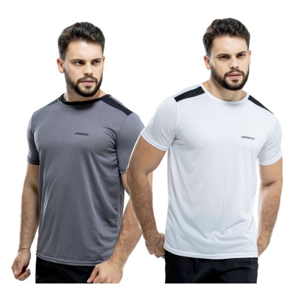 Kit 2 Camisas Dry Fit Academia Camiseta Musculação Treino Masculina