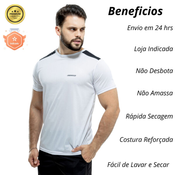 Kit 2 Camisas Dry Fit Academia Camiseta Musculação Treino Masculina