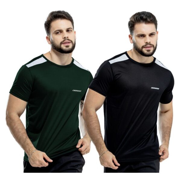 Kit 2 Camisas Dry Fit Academia Camiseta Musculação Treino Masculina