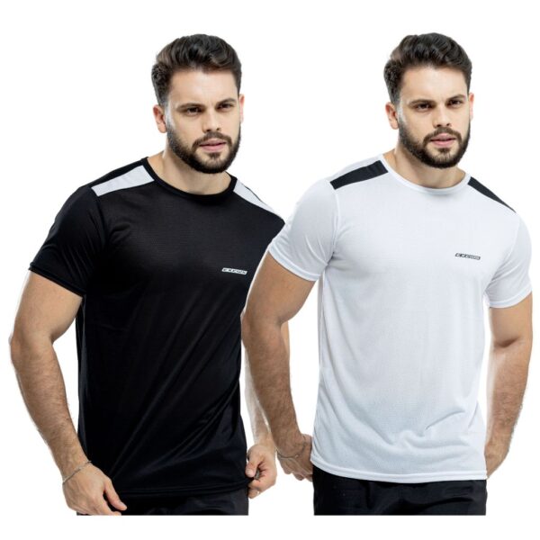 Kit 2 Camisas Dry Fit Academia Camiseta Musculação Treino Masculina