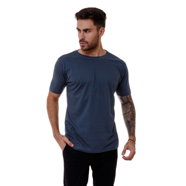 Kit 3 Camisetas Masculinas Lisa Algodão Premium Luxo Academia - Imagem 3