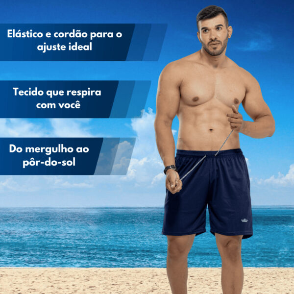 Bermuda Short Masculino Academia Esporte Fitness Tactell Dry Fit - Imagem 5