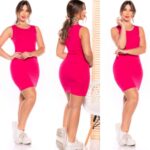 Vestido Canelado Versátil Moda Casual - Imagem 8
