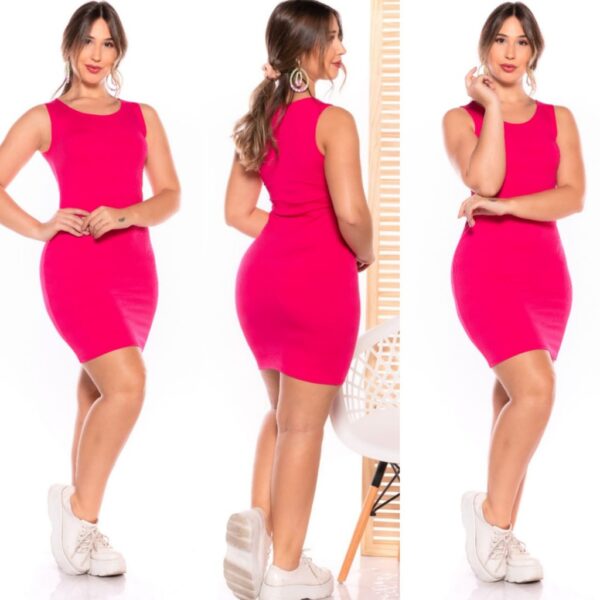 Vestido Canelado Versátil Moda Casual - Imagem 8