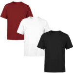 Kit 3 Camisetas Masculinas Lisa Algodão Premium Luxo Academia
