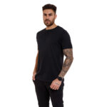 Camisa Masculina Lisa Algodão Premium Luxo Academia Preta Concept Áurea