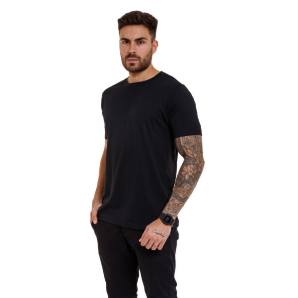 Camisa Masculina Lisa Algodão Premium Luxo Academia Preta Concept Áurea