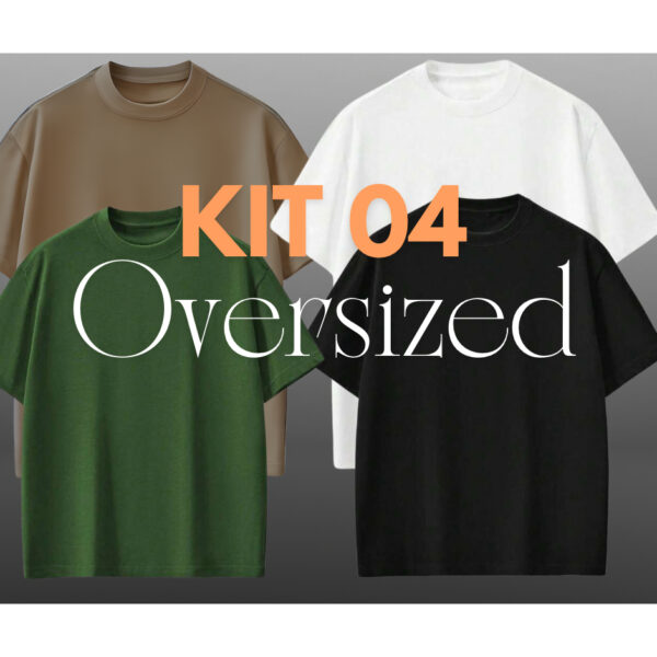 Kit 4 Camisetas Oversized Lisa - Imagem 7