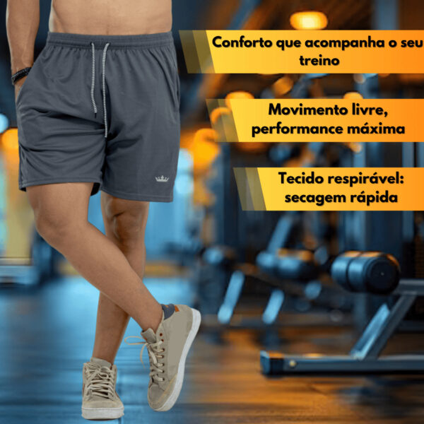 Bermuda Short Masculino Academia Esporte Fitness Tactell Dry Fit - Imagem 9