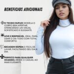 Imagem do Body Suplex Segunda Pele, modelagem cacharrel, com manga longa e gola alta benefícios adicionais.