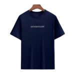 Camiseta masculina azul Authenticity da Concept Áurea em malha 100% algodão fio 30.1, ideal para looks casuais com conforto