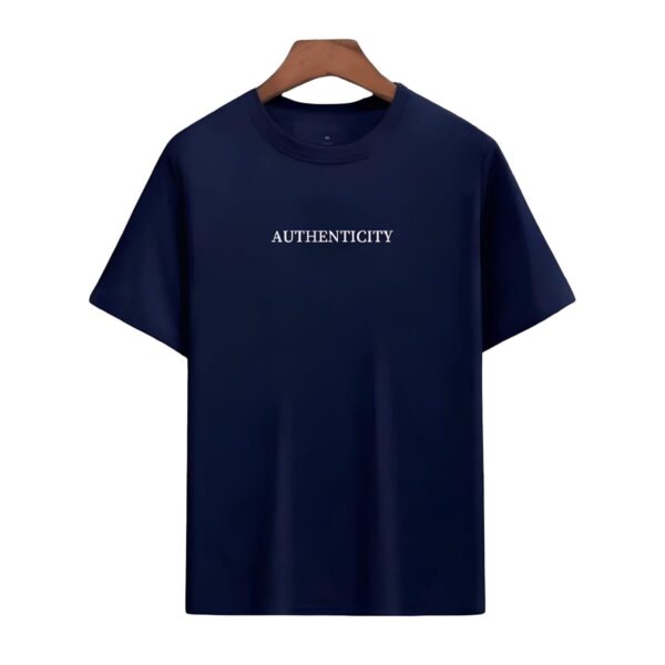 Camiseta masculina azul Authenticity da Concept Áurea em malha 100% algodão fio 30.1, ideal para looks casuais com conforto