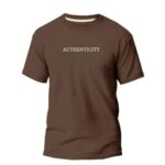 Camiseta masculina marrom Authenticity da Concept Áurea em malha 100% algodão fio 30.1, ideal para looks casuais com conforto