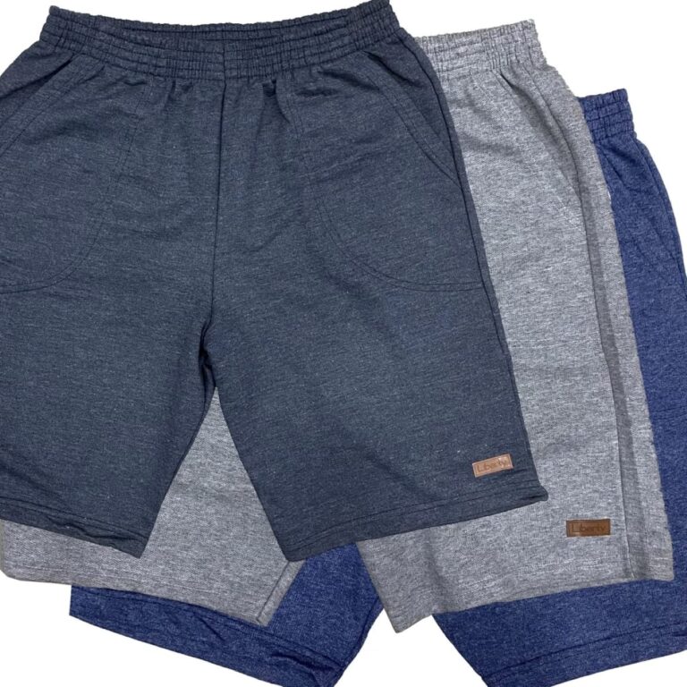 Kit 3 Bermuda Moletom Esporte