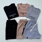 Kit 3 conjunto feminino de moletom, cropped básico e short, da Concept Áurea.