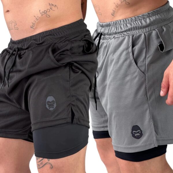 Kit 2 Shorts Kong para academia - Concept Áurea