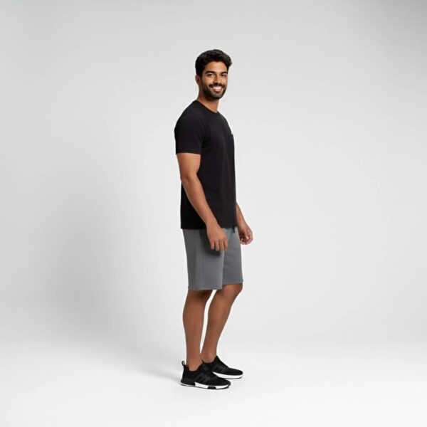 Camiseta Masculina Algodão Meia Malha Premium Preta Concept Áurea