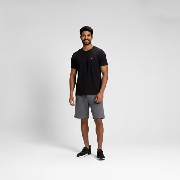 Camiseta Masculina Algodão Meia Malha Premium Preta Concept Áurea