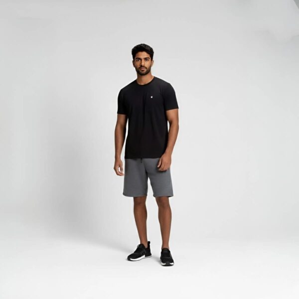 Camiseta Masculina Algodão Meia Malha Premium Preta Concept Áurea