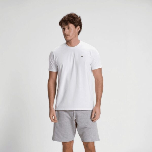 Camiseta Masculina Algodão Meia Malha Premium Branca Concept Áurea