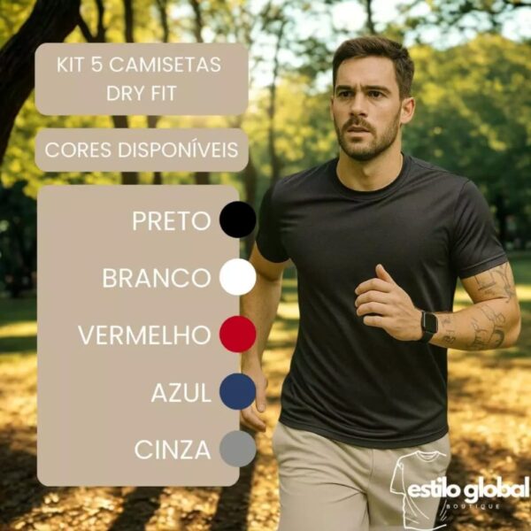 Kit 2 camisetas dry fit masculina Concept Áurea