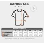 Camiseta lisa masculina tabela de medidas