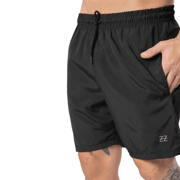 Bermuda Masculina Elastic Logo Preta Concept Áurea