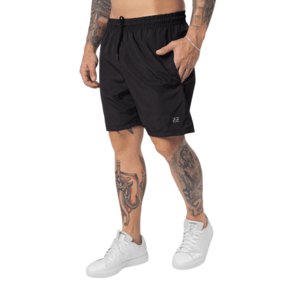 Bermuda Masculina Elastic Logo Preta Concept Áurea