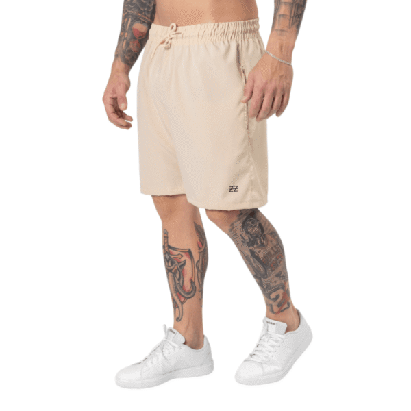Bermuda Masculina Elastic Logo Bege Concept Áurea