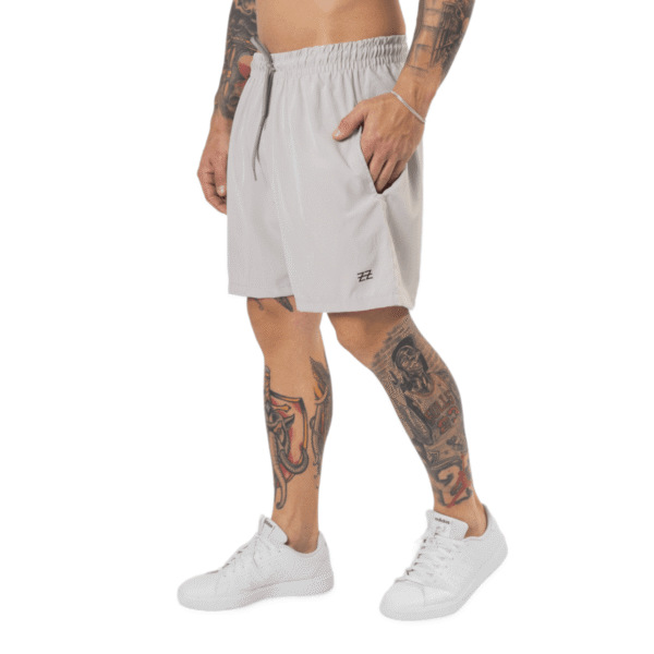 Bermuda Masculina Elastic Logo Cinza Concept Áurea