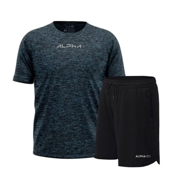 Kit Bermuda e Camiseta New Fluid Dry Fitness Academia - Imagem 3