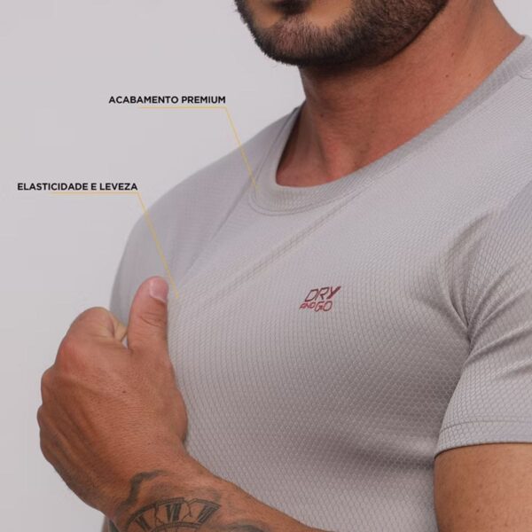 Camisetas Dry Fit Original Masculina Para Treino e Academia Cinza