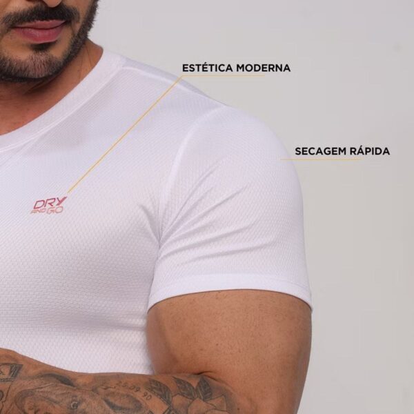 Camisetas Dry Fit Original Masculina Para Treino e Academia Branca