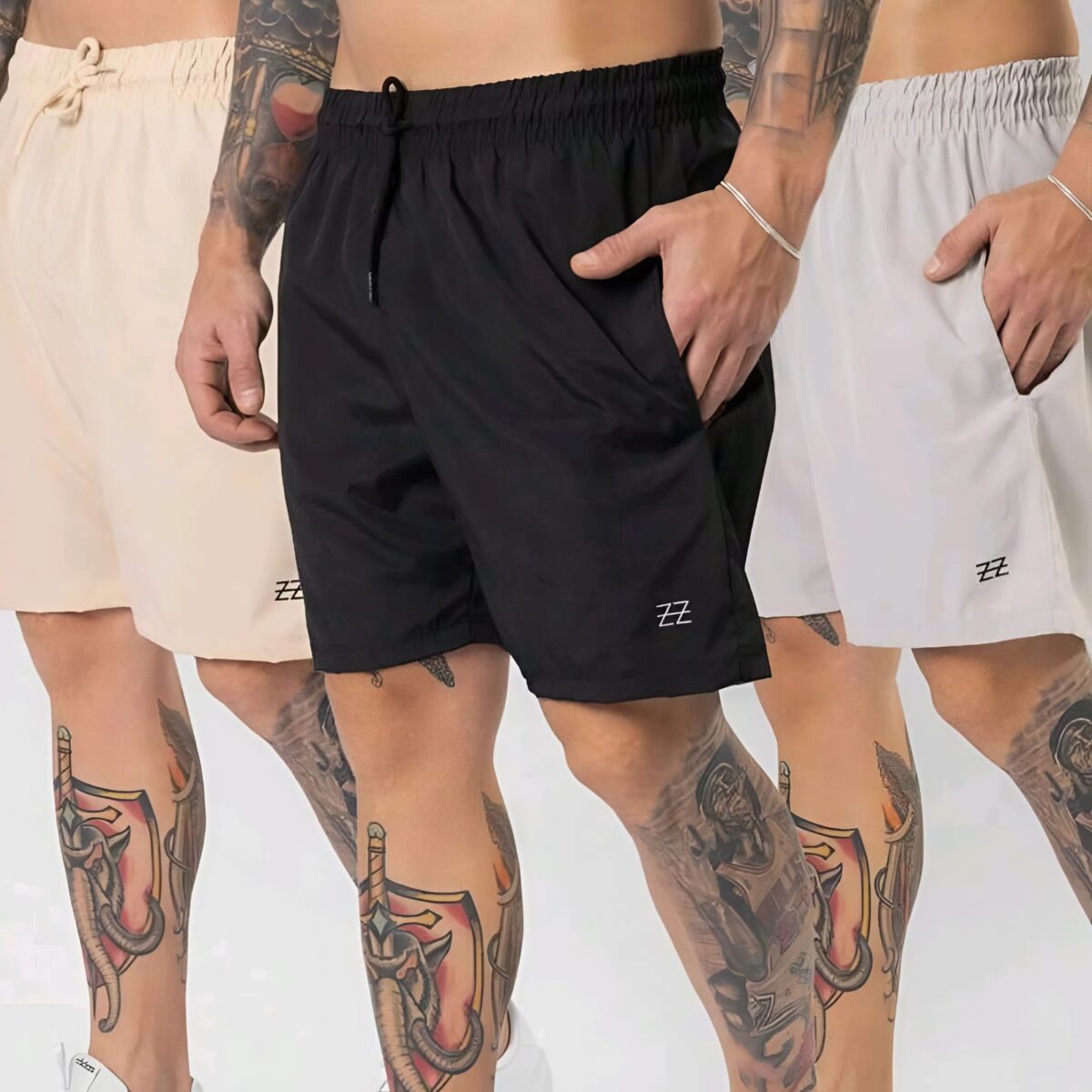 Bermuda Masculina Elastic Logo Concept Áurea