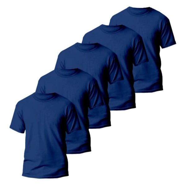 Kit 5 Camisetas Básicas Masculinas Dry Fit Lisa - Imagem 20