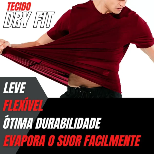 Kit 5 Camisetas Básicas Masculinas Dry Fit Lisa Características