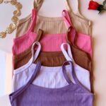 Top Feminino Regata Alcinha Canelado cores tamanho único