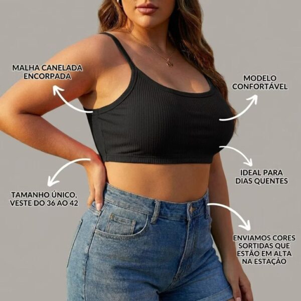 Top Feminino Regata Alcinha Canelado Benefícios