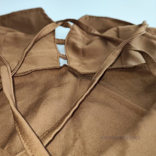 Vestido Marrom Tecido Alfaiataria Lançamento Concept Áurea