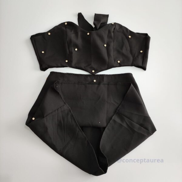 Conjunto Preto Tecido Alfaiataria Concept Áurea