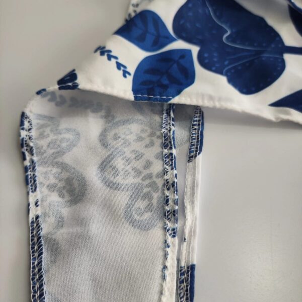 Vestido Estampado Azul Escuro Tecido Crepe Duna Concept Áurea