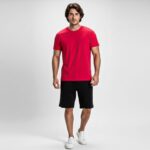 Camiseta Masculina Algodão Meia Malha Premium Vermelha Concept Áurea