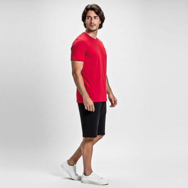 Camiseta Masculina Algodão Meia Malha Premium Vermelha Concept Áurea