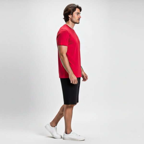 Camiseta Masculina Algodão Meia Malha Premium Vermelha Concept Áurea