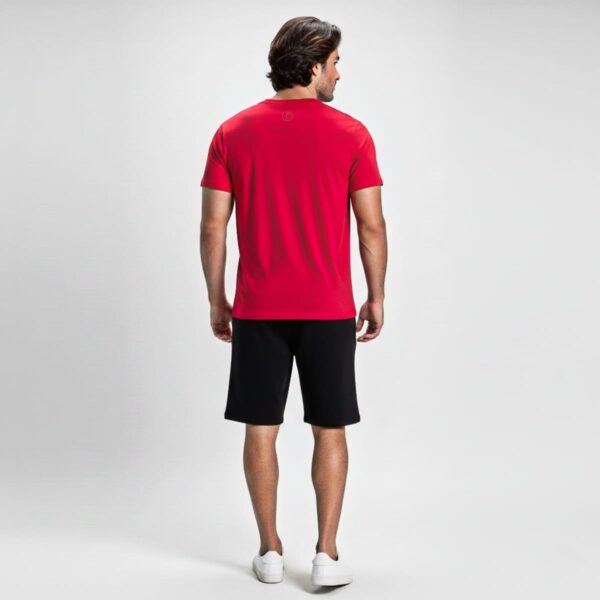 Camiseta Masculina Algodão Meia Malha Premium Vermelha Concept Áurea