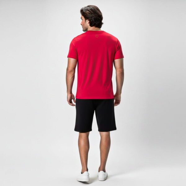 Camiseta Masculina Algodão Meia Malha Premium Vermelha Concept Áurea