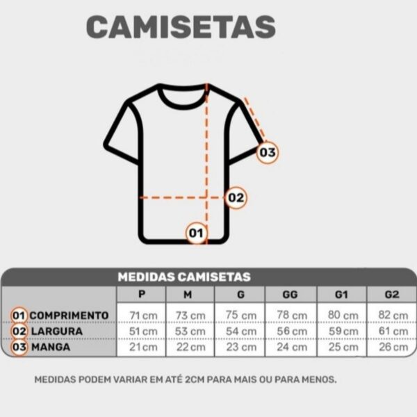 Medidas Camiseta Masculina Algodão Meia Malha Premium Vermelha Concept Áurea